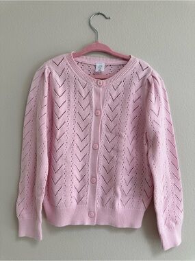 Baby Gap Girls Pink Pointelle Knit Cardigan Sweater NWT Size 5 Years